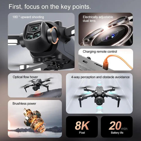 Camera Drone With 5.6 Inch HD Screen Remote, Brushless Motor Power, Ultra Lightweight Under 250g Foldable Pro Quadcopter features