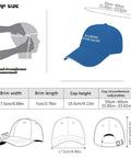 No Crying On The Yacht Golf Hat For Daughter Blue Dope Lightweight Foldable Adjustable Cap size chart and dimensions