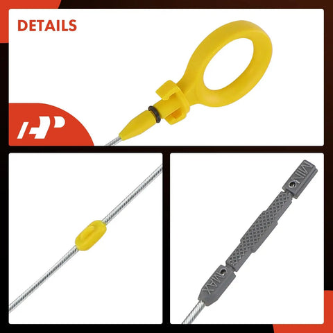 2.0L 4 Cylinder Engine Oil Dipstick For Audi A4 A4 Quattro yellow handle stainless rod details 2005-2009 Cabriolet