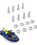 Stainless Steel Exhaust Manifold Screw Set For Ski Doo 600 HO And 800 Twin Engines M6 X 20mm Bolts With Lock Washers Easy Installation And Precise Fitment For OE Numbers 514054626 205062044 205562060 Y Pipe Kit Included. Stainless steel bolts and lock washers with snowmobile