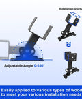 Weatherproof Adjustable Roof Riser Bracket For Balcony And Patio Pergola Mounts Built Tough Heavy Duty Metal Beam Supports with 0-180° angle adjustment.