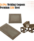 Welding Practice Kit For MIG TIG And Stick Welding Skill Boost 24-Piece Coupon Set With 11-Gauge Steel Plates visible