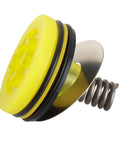 Top Shelf Head Valve Replacement Straight Shooter compatible with 18 Gauge Pneumatic Brad Nailers models Dwfp12233. Yellow rubber seal and spring.