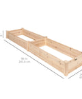 8x2ft Outdoor Wooden Raised Garden Bed Planter For Vegetables And Grass Backyard Lawn Natural Finish Durable Fir Wood Easy Assembly