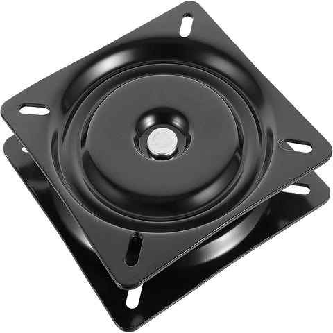 Six Pack Six And A Quarter Inch Bar Stool Swivel Plate Replacement Heavy Duty Ball Bearing Seat Swivel Base Mount For Bar Stools And Chairs Black Steel Corrosion Resistant Easy Install, black steel swivel plate