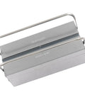 Dang Tough Stainless Steel Tool Box With Rubberized Carry Handle 18 Inch 2 Tier 3 Roomy Trays showing metal exterior and sturdy handle.