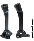 Heavy Duty Kickdown Door Stopper With Anti Slip Rubber Tip 4.7 Inch Two Pack, black zinc alloy with included screws