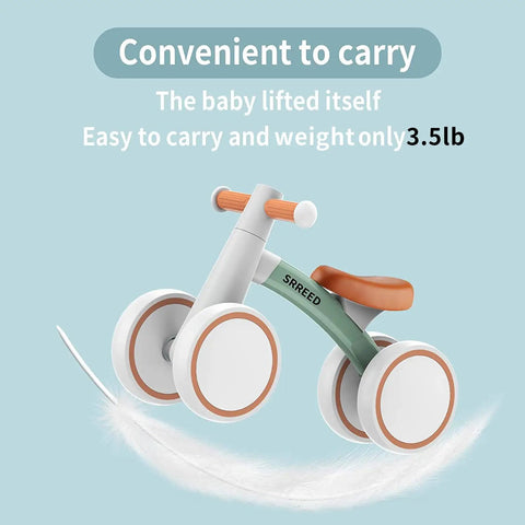 Toddler Balance Bike for 1 Year Old Baby Boys Girls First Birthday Gift No Pedal Closed Wheels, lightweight, compact, easy to carry.
