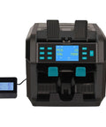 Professional Counterfeit Detector Bill Sorter Keeps Your Dough Safe With Automatic Cash Counter Machine For Mixed Denominations showing LED screen and bill input