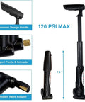 All In One Bike Repair Kit With Mini Pump 120 PSI support Presta Schrader valve ergonomic handle