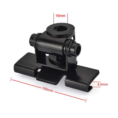 Vehicle CB And Ham Radio Antenna Mounting Bracket With Through Hole Lip Mount 16mm Hole For UHF SO239 Bulkhead Connector, black metal bracket