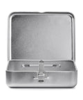 4 Pack Spring Loaded Cabinet Latches With Nickel Plated Steel on open metal box