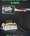 58.4V 18A Smart Battery Charger For 48V LiFePO4 Systems connecting to battery for activation with BMS wake-up function.