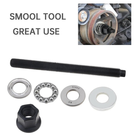 551141 Alloy Steel Harmonic Balancer Installer Tool For GM LS LT Engines 1997 To 2023 Black Crank Pulley Install Kit components
