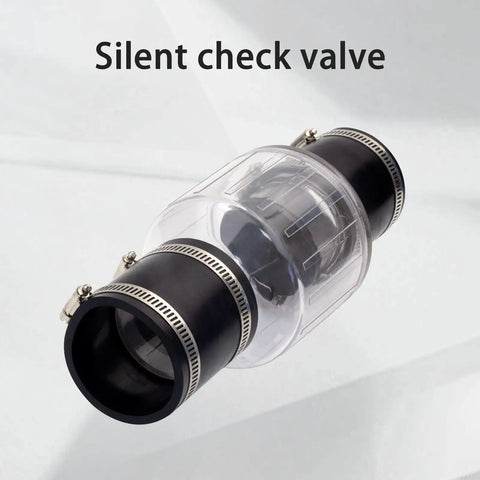 2 Inch Sump Pump Check Valve With Spring Loaded Flapper Full Flow Non Clog Design DIY Friendly Steel Clamps For 2 Inch Schedule 40 Pipe