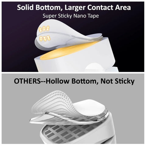 Rotatable Cord Organizer With Super Strong Adhesive Spring Clips For Cables, One Hand Use, Spin It Any Way You Need, Keeps Cords Tidy And Outta The Tangled Mess, Easy Install, Durable Cable Management Solution, adhesive nano tape base close-up