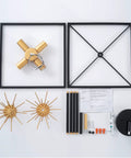 Gold And Black Mid Century Sputnik Semi Flush Mount Ceiling Light Fixture With Four Lights For Bedroom Hallway Components