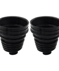 Universal CV Axle Boot Repair Kit Featuring Knockout Durability And Lock Tight Clamps For Shafts 19Mm To 24Mm, pack of 2 rubber covers.