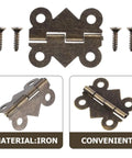 Vintage Butterfly Hinge Set for Wooden Jewelry Boxes and Cabinets Iron Hardware Built to Last for Real Dope Hinges image