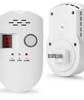 Front and back view of Multi Gas Leak Detector Plug In For Home Kitchen And RV No Fuss Combustible And Explosive Gas Alarm Detecting