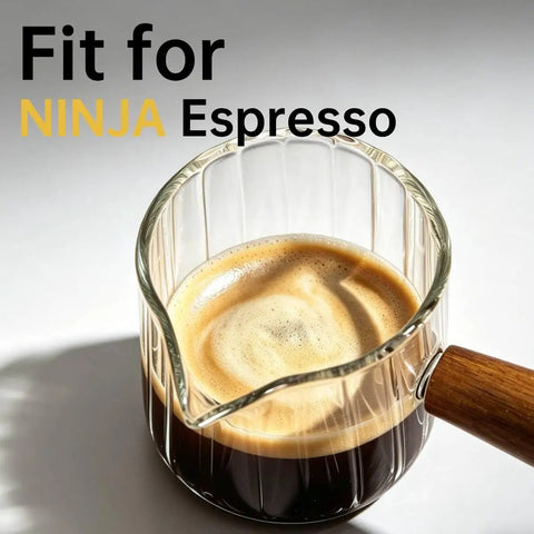 180Ml Glass Espresso Shot Cups For Ninja Espresso Machines With Clear Graduation Scale, Lightweight Borosilicate Glass, Heat Resistant