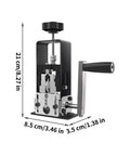 Powerful Drill Powered Electric Wire Stripping Machine For Copper Scrap Recyclers Automatic Cable Peeling Tool Remove Insulation Fast With Hand Crank Backup High Efficiency Workshop Essential Gear, detailed view with dimensions.