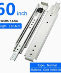 Upgrade Your Workshop Fast With These Badass 3 Section Full Extension Drawer Slides Side Mounted Ball Bearing Hardware Works Like A Charm For Heavy Duty Projects, 60 inch cold rolled steel slides.