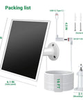 All Day Power Solar Panel Charger For Ring Stick Up Cam Plus Pro And Spotlight Cam Battery 6W Solar Charger with USB C