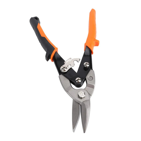 Badass 10 Inch Aviation Snips Left Cut CRV Steel Sheet Metal Shears Heavy Duty Tin Snips Ergonomic Non Slip Handles Cuts Metal Like Butter Smooth Slicing Action For Auto Repair And Construction Gig Pros Are Raving About This Gear