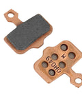Beefy Sintered Disc Brake Pads For SRAM Avid Elixir And Level Series with steel back showing front and back design with holes.