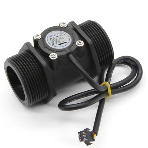 G1 1.5 Inch Thread Hall Effect Water Flow Sensor, Food Grade Plastic Flowmeter, Easy Hookup Inline Flow Meter Counter