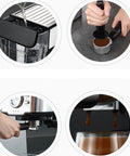 Go Big Or Go Home Daily Grind Semi Automatic Espresso Machine With 20 Bar Pressure showing water filling, tamping, and brewing process.