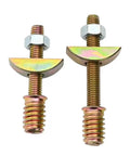 All In One Furniture Connector Kit With Eccentric Wheel Nuts And M8 Screws Precise Lock Joint Hardware, two connectors side by side