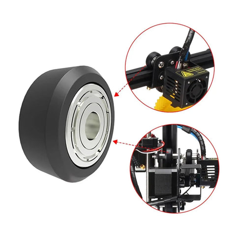 Badass 5 Pack V Slot Linear Rail Wheels For 3D Printers And Cnc Rigs Smooth Ball Bearing Rollers With Five Millimeter Bore Give Your Rig Tight Grip And Flawless Prints Every Single Run
