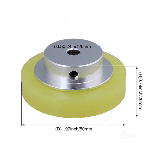 4x Dia 50mm H 6mm Silicone Encoder Wheel For Rotary Encoders Industrial Grade Meter Wheel Durable Aluminum And Silicone Build