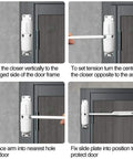 Easy Install Adjustable Spring Door Closer For Self Closing Doors Fire Rated installation steps diagram