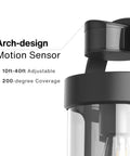Motion Sensor Outdoor Wall Light With Three Lighting Modes For Porch And Exterior Use Black Dusk To Dawn Wall Mount Lantern