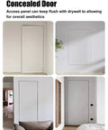 Smooth Finish Paintable Flush Mount Plumbing Access Panel For Drywall Sheetrock Hidden Wall Door with flush mount design in a modern interior.