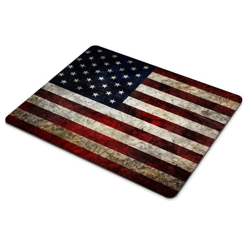 US Flag Mouse Pad With Non Slip Rubber Base For Computer, Laptop, And Office Desk Decor, Ultra Smooth Surface, 9.5 By 7.9 Inch National Flag Design