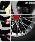 Aluminum Alloy Valve Stem Caps For Tires Premium Tire Air Caps Cover Water And Dust Resistant Easy Snap On Adds Sporty Look And Helps Prolong Tire Life Compatible With Picanto Rio K5 Sportage Stinger Soul GT Line Wheel Accessories during installation