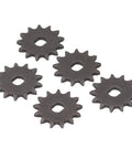 Five 13T Chain Sprocket Built Tough Steel Motor Gear For 47cc 49cc Pocket Dirt Bike Electric Scooter ATV, 10mm Inner Diameter, 5 Pack.