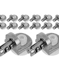 Close-up of 24 Pack Zinc Alloy Shelf Pegs and Pins for Wardrobe and Cabinet, showcasing heavy-duty metal supports in silver.