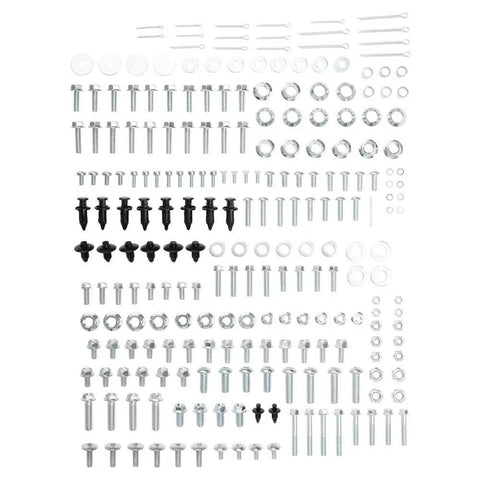 236 Piece Metric ATV Bolt Kit With Nuts Cotter Pins Rivets And Washers In A Divided Organizer For Late Model Sport And Utility ATVs