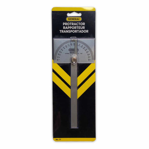 Angle Protractor 17 Stainless Steel Square Head with 6 Inch Adjustable Arm for Bevel Setting and Angle Transfer Handy Pro Grade Measuring Tool for Carpenters Woodworkers DIY Hobbyists and Classroom Projects
