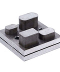 Versatile Alloy Steel Punch Die Disc Set for Jewelry Crafting and Metal Beading, shown with multi-size rectangular punches