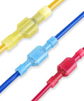 Heavy Duty Nylon Spade Connector Kit Featuring Thick Tinned Brass Insulated Crimp Wire Connectors For Seamless Automotive Wiring Jobs showing colored connectors.