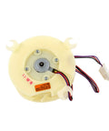 Evaporator Fan Motor Replacement EAU61505013 Yellow For Refrigerator OEM Genuine Part shown from top angle