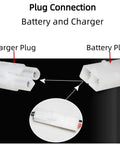Diagram showing plug connection for 7.2V NiMH NiCd Battery Charger Cable With Standard Tamiya Plug for RC cars and more.