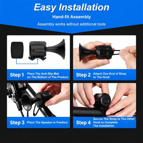 Installation steps for Electric Scooter Horn With Handlebar Bell For Segway Ninebot Max G30LP 2019 2026 Portable Riding Alert Accessory Red