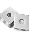 Tough As Nails 30 Piece Square Washer Set 2X2 Inch Galvanized Heavy Duty Carbon Steel anti vibration fasteners stacked view.